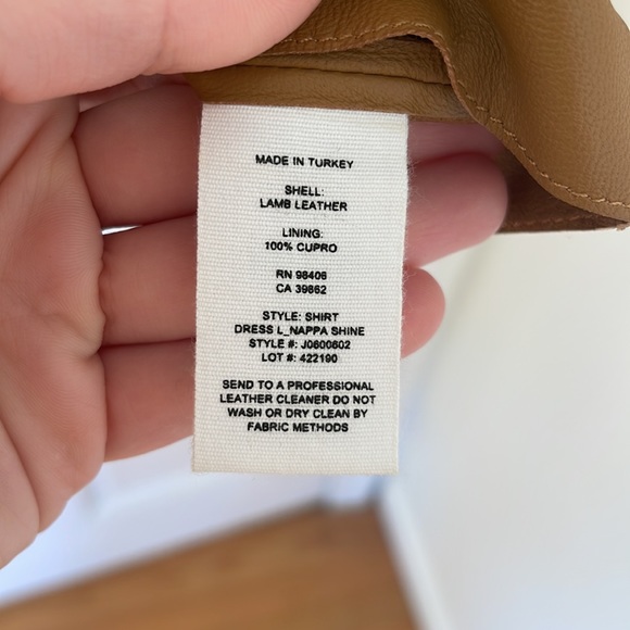 Theory Leather Shirt Dress - Picture 4 of 6